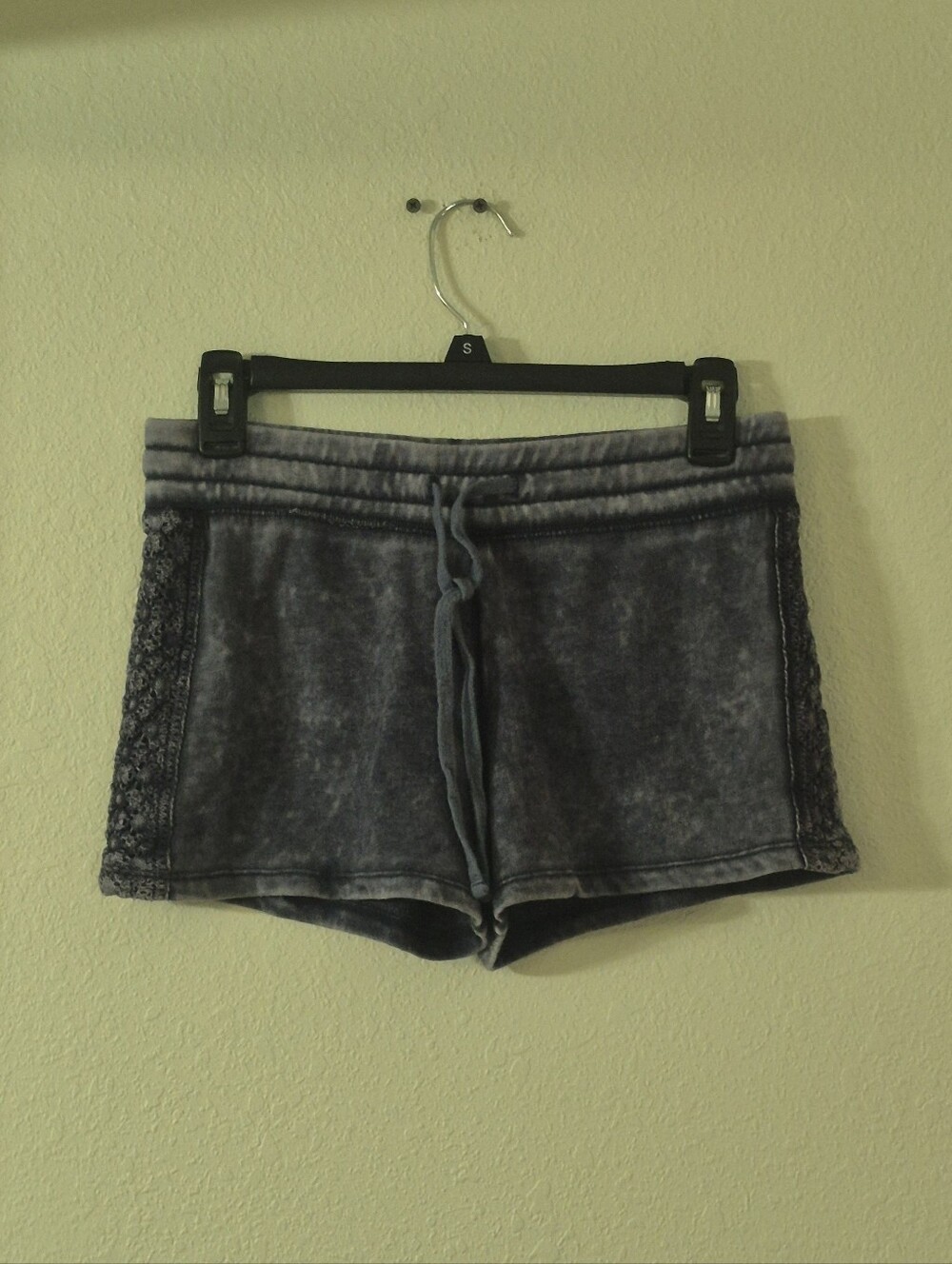 Mossimo Supply Co. Washed Black Lace-Trim Athletic Shorts